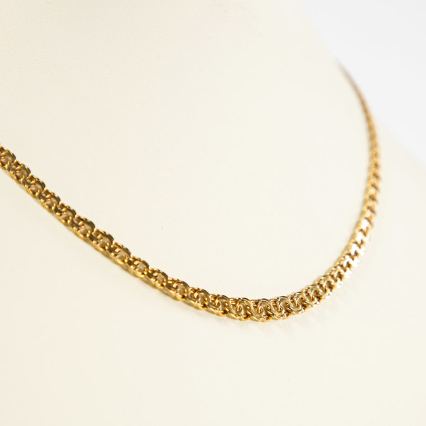 Kedja, bismarck,18k guld, längd 44 cm