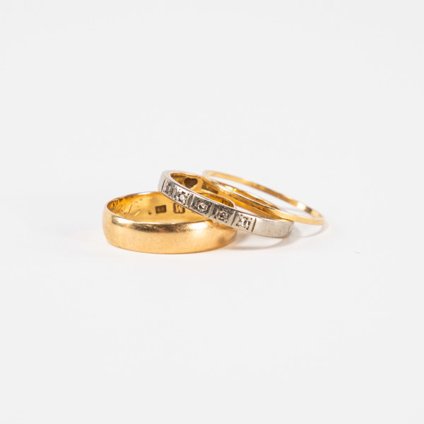 Ringar, 3 st, 18k guld