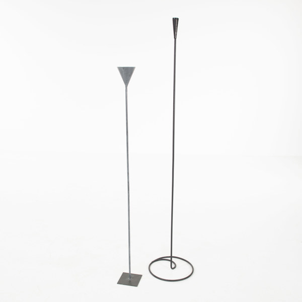 Golvljusstakar, 2 st, smide, höjd 120 cm och mindre