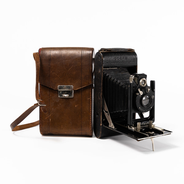 Bälgkamera, Goerz, Tengor, mellanformat, i fodral