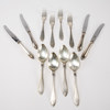 Bestick, 12 delar, "Spets", silver, GAB, 719,1 gram