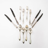 Bestick, 12 delar, "Spets", silver, GAB, 719,1 gram