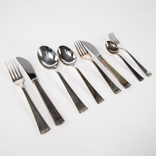 Gustaf Jansson, bestickuppsättning, 88 delar, "Diana", silver