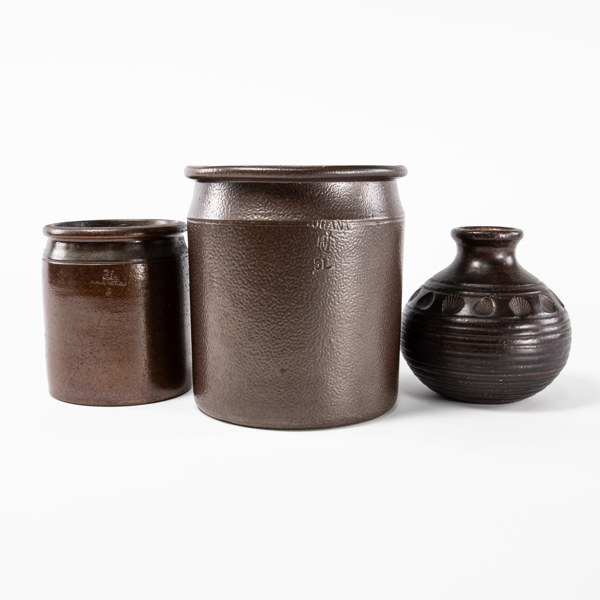 Vas, krus, 3 delar, Krukmakaren i Ystad, Höganäs, högsta 22 cm