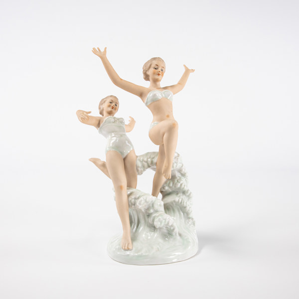 Figurin, Wallendorf, höjd 24 cm