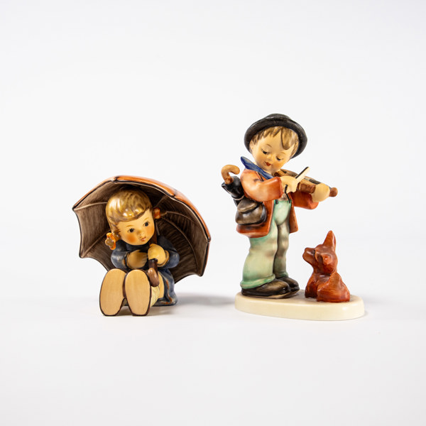 Figuriner, 2 st, Hummel, Goebel, högsta 12,5 cm