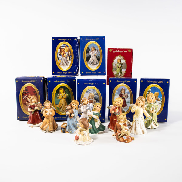 Änglar, 10 st, "Annual Angel", Goebel, höjd 15 cm