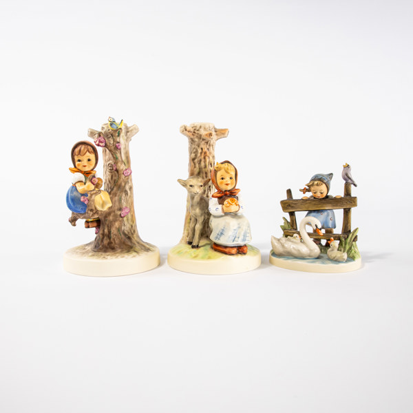 Figuriner, 3 st, Goebel, högsta 16 cm