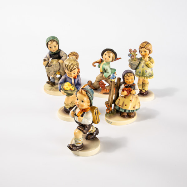 Figuriner, 6 st, Goebel, högsta 14 cm