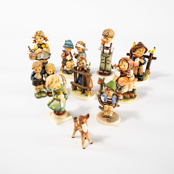 Figuriner, 10 st, Goebel, högsta 14 cm