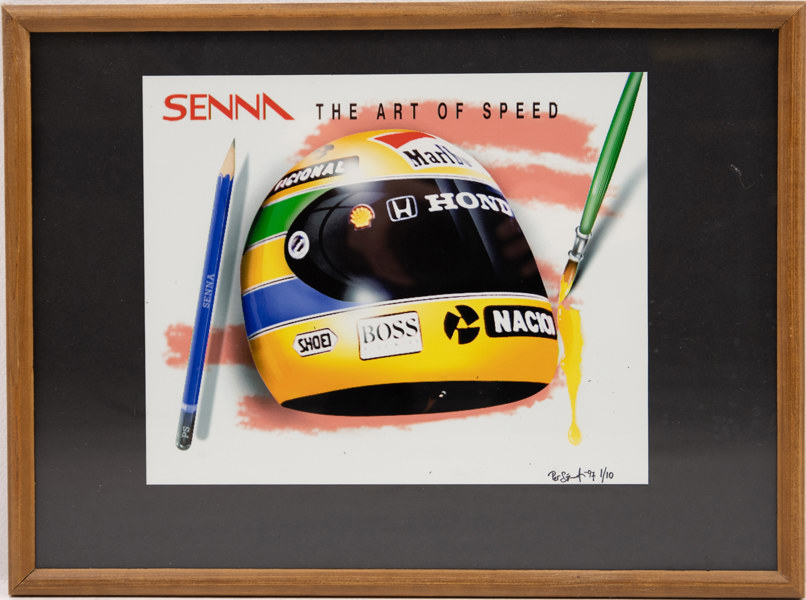 Oidentifierad konstnär, tryck, "Ayrton Senna", 1/10, 40x30 cm