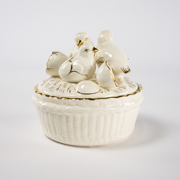 Äggömma, porslin, Royal Dux, Tjeckoslovakien