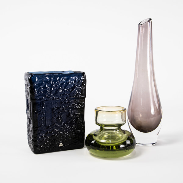 Vaser, 3 st, bl a Bengt Ruda, Åseda, högsta 28 cm