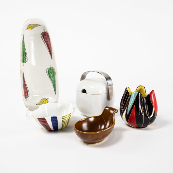 Fat, ishink, fat, 5 delar, bl a Rosenthal, Gustavsberg