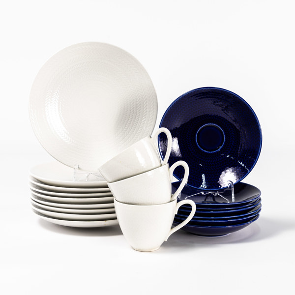 Hertha Bengtson, servisdelar, 19 st, "Blå Eld", Rörstrand