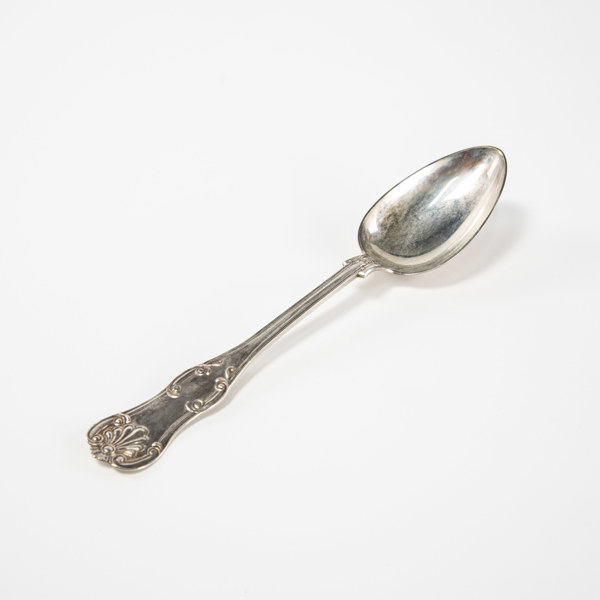 Sked, silver, 1800-tal, längd 22 cm
