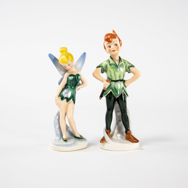 Figuriner, 2 st, "Peter Pan" och "Tingeling", Goebel, högsta 17 cm