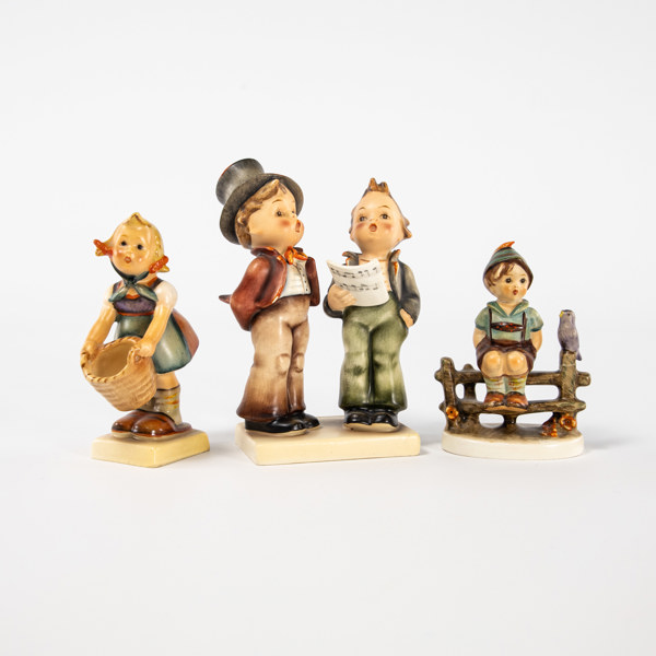 Figuriner, 3 st, Hummel, Goebel, högsta 14,5 cm