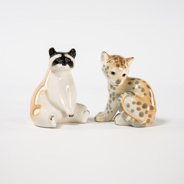 Figuriner, 2 st, Lomonosov, Ryssland, högsta 11 cm