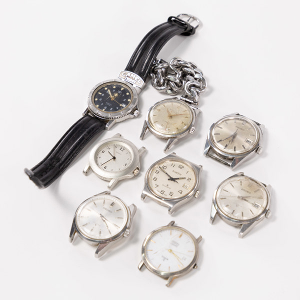 Herrarmbandsur, 8 st, bl a Seiko, Camel