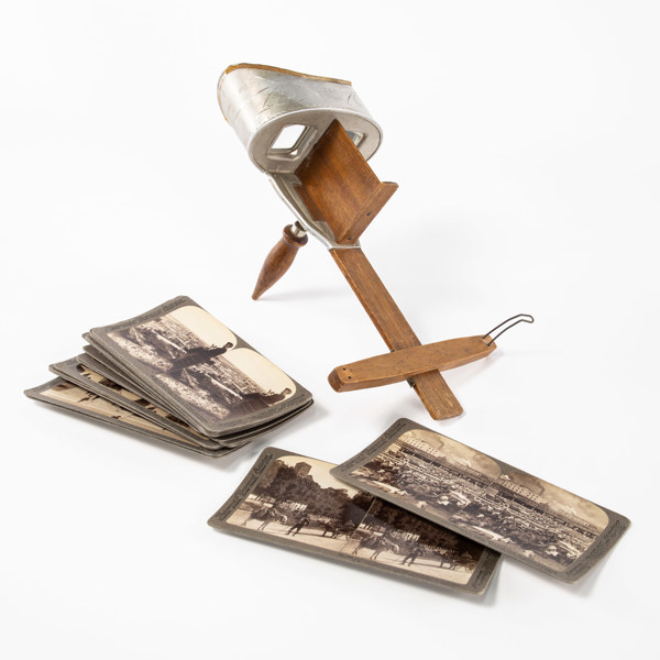 Stereoskop, med bilder, tidigt 1900-tal