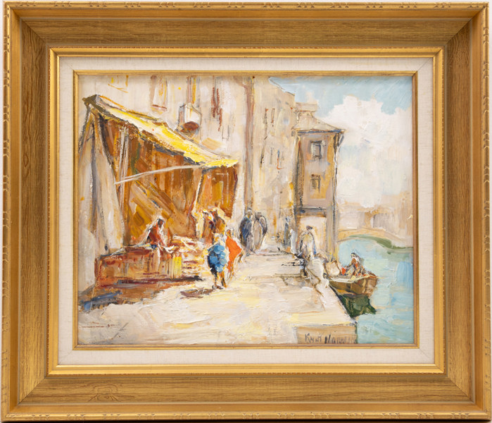 Knut Norman, olja på pannå, signerad, 76x66 cm