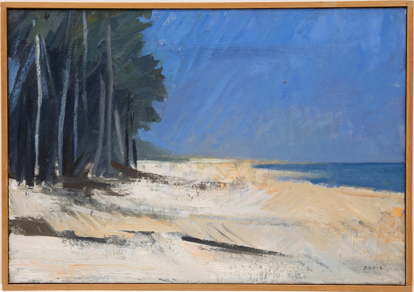 Jacques Zadig, olja på duk, signerad, 57x40 cm