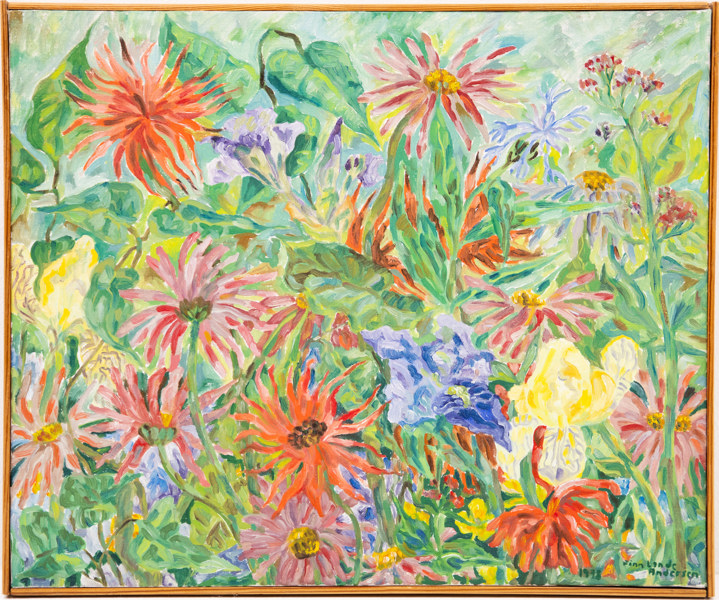 Finn Lande Andersen, olja på duk, signerad, 47x39 cm