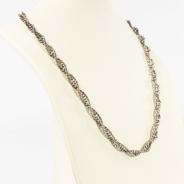 Halsband, vriden länk, silver, 58,6 gram