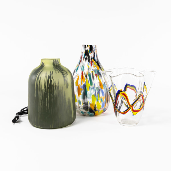 Bordslampa, vaser, 3 delar, högsta 27 cm