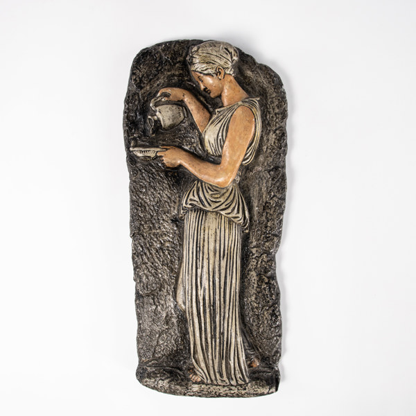 Carl Stenshammar, väggrelief, stengods, höjd 45 cm