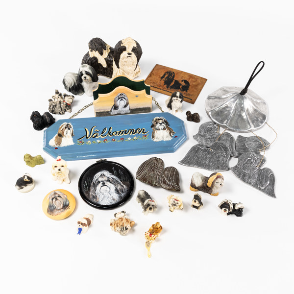 Figuriner, m.m., "Shih-Tzu", längsta 33 cm