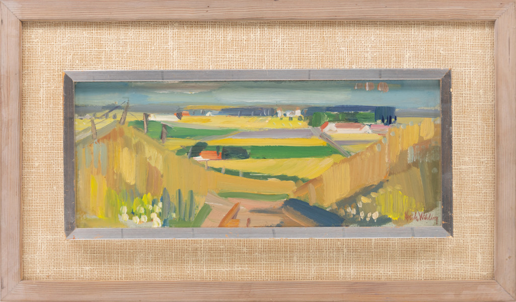 Gerhard Wihlborg, olja på pannå, signerad, 61x37 cm