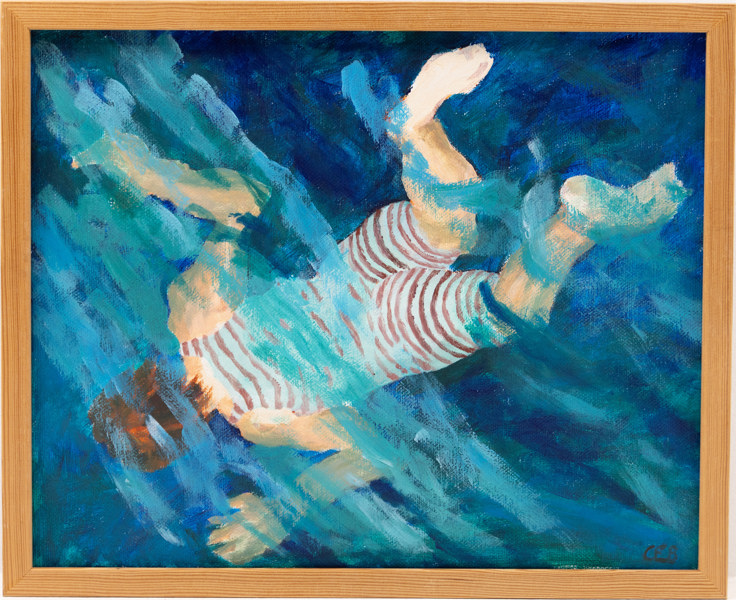 Oidentifierad konstnär, olja på duk, signerad, 44x36 cm