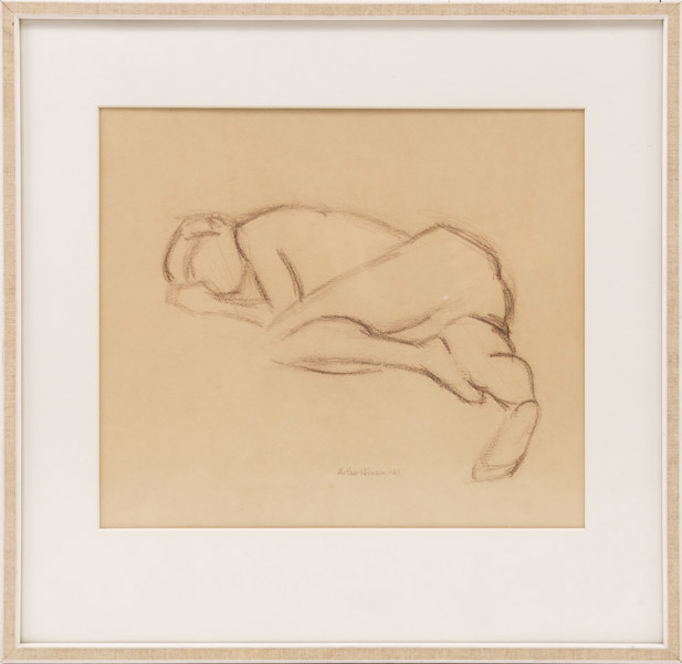 Arthur Nilsson, teckning, signerad, daterad -61, 45 x 44 cm