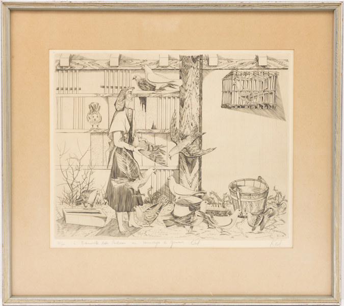 Abraham Krol, etsning, 14/60, signerad, 57x50 cm