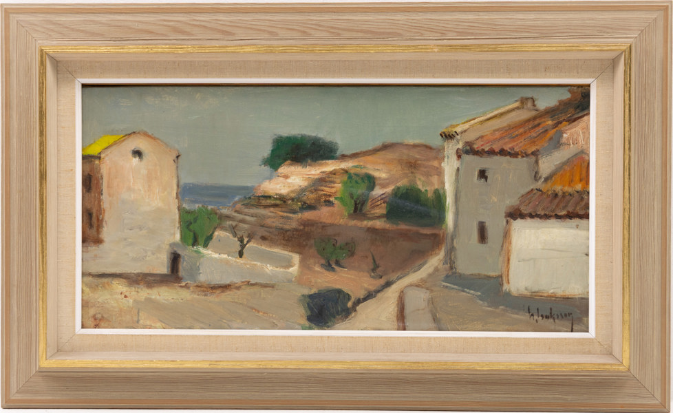 Gideon Isaksson, olja på duk, "Andalusien", signerad, 65 x 39 cm