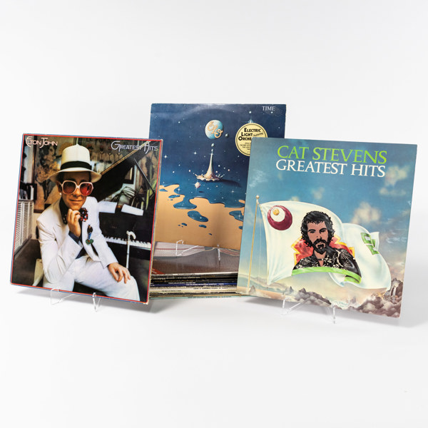 Vinylskivor, 20 st, bl a Elton John, ELO
