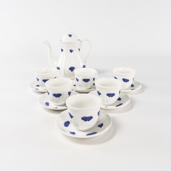 Kaffeservis, 13 delar, "Blå Blom", Gustavsberg