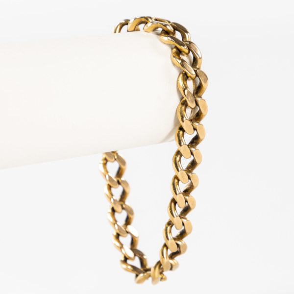 Pansarlänk, 18k guld, längd 23,5 cm