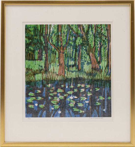 Margareta Carlstedt, träsnitt, signerad, numrerad 125/160, 43 x 46 cm