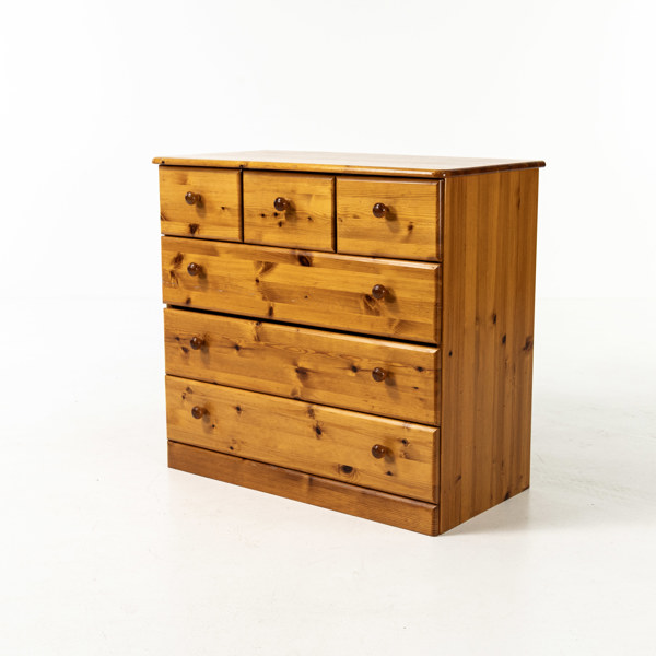 Byrå, furu, 80-tal, bredd 78 cm