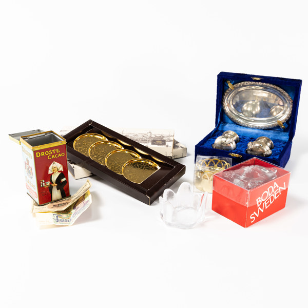 Ljuslyktor, coasters, m.m., bl a Royal Copenhagen