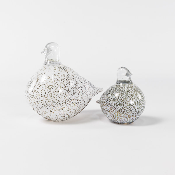 Figuriner, 2 st, Haparanda Glasbruk, högsta 15 cm