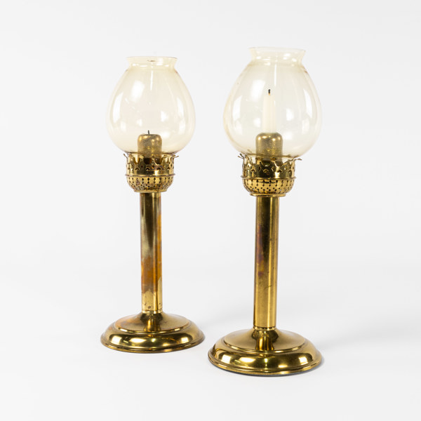 Ljuslyktor, ett par, Karlskrona Lampfabrik, höjd 33 cm