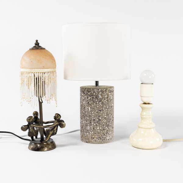 Bordslampor, 3 st, högsta 35 cm