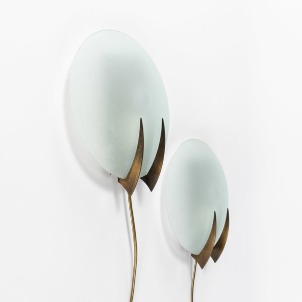 Vägglampor, ett par, Massive, diameter 25 cm