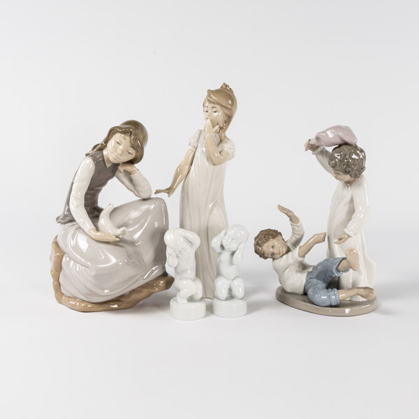 Figuriner, 5 st, Nao, B&G, högsta 29 cm