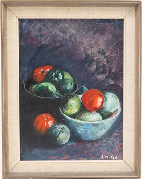 Oidentifierad konstnär, olja på pannå, signerad, 35x45 cm