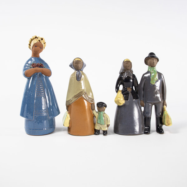 Figuriner, 3 st, Jie, högsta 31 cm